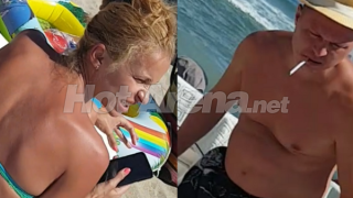 Див скандал между Гъмзата и жена му на плажа: Изловила го с две мацки! (папарашки снимки)