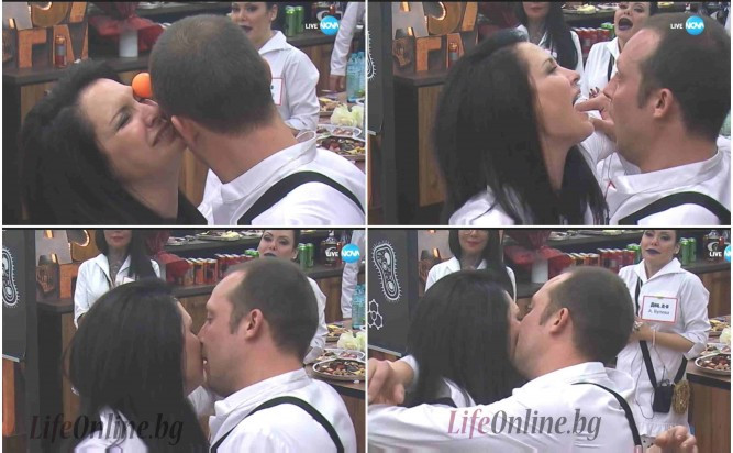Горещо: Биг Брадър потули целувка между Жени Калканджиева и Уош МС! (виж тук)