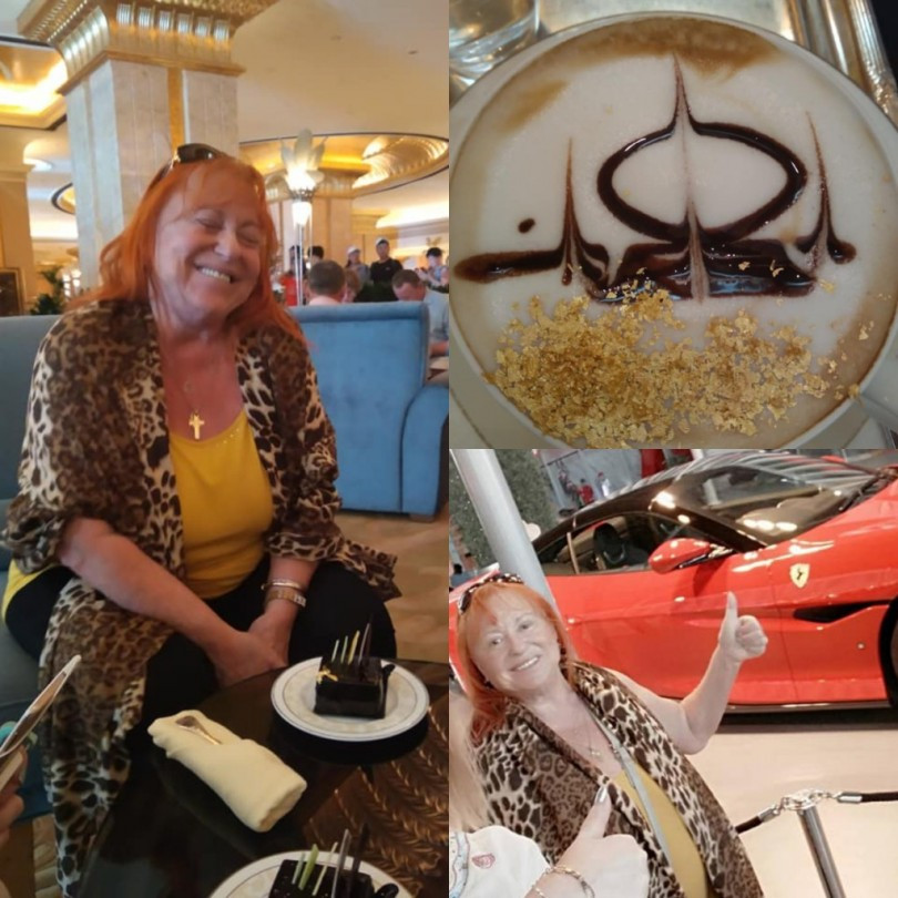 Живот си живее: Майката на Марешки пие кафе с 24-каратово злато в Дубай! (виж тук)
