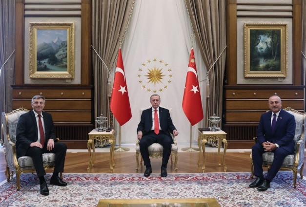 Реджеп Ердоган прие Мустафа Карадайъ в президентския дворец в Анкара - Снимка 2