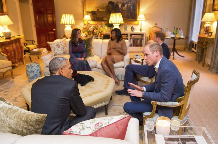 Една неофициална среща на Обама и Кралската фамилия