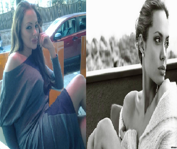 Отново е трудно да ги различни човек! Може би само по обстановката се познава, че българската Анджелина Джоли е тази вляво!