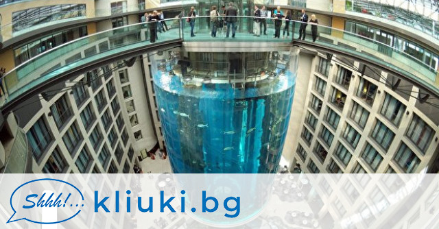 Най големият аквариум в света във формата на цилиндър се пръсна