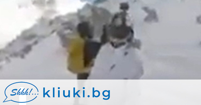 Първи кадри от лавината която уби гръцки турист в Боровец