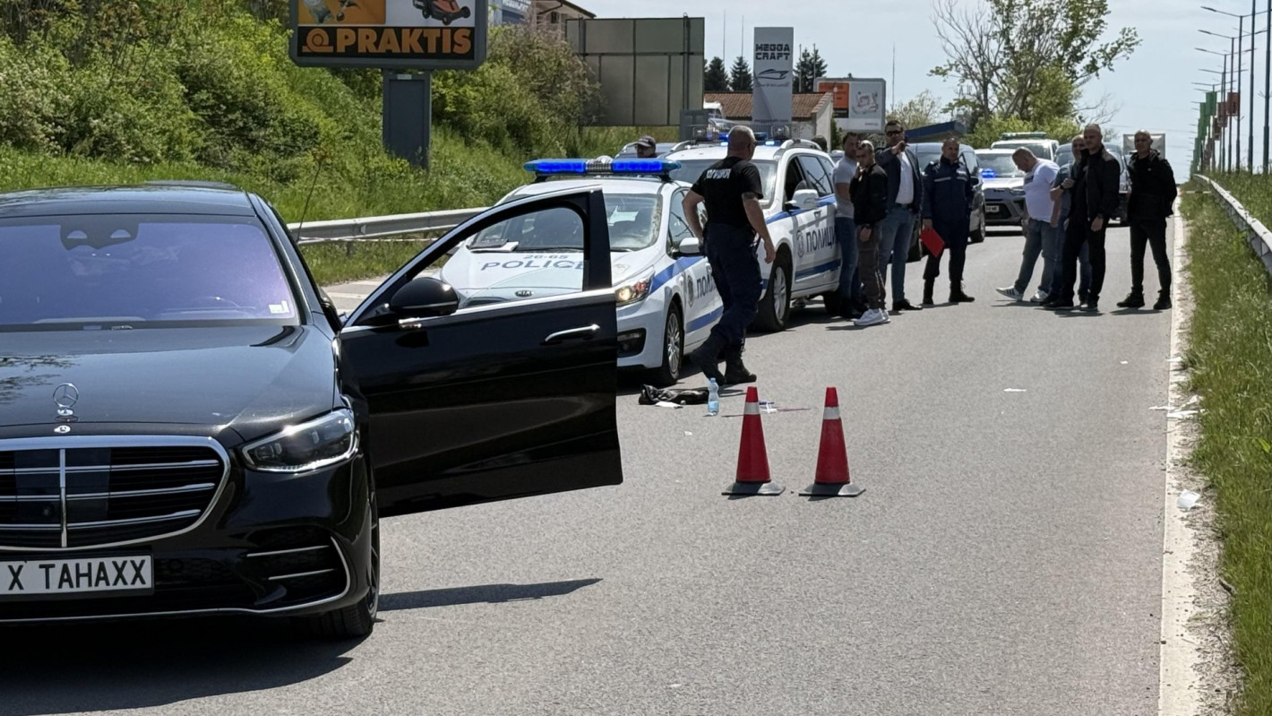 Скандал между шофьори в Хасково завърши с вадене на нож и изстрел в крака (снимки/видео)