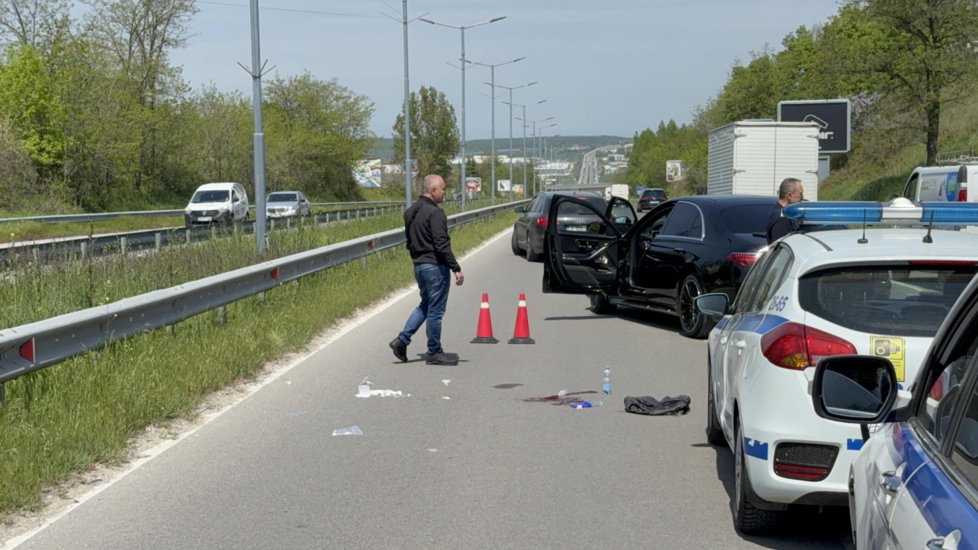 Скандал между шофьори в Хасково завърши с вадене на нож и изстрел в крака (снимки/видео)