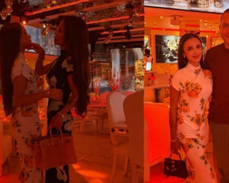 На кого прилича повече: Ето я Марая на Мара отблизо! (Отварачката уреди първа изложба на чедото си у нас - СНИМКИ)